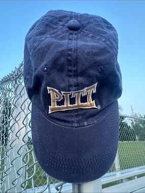 PITT Navy Embroidered Cotton Baseball Cap